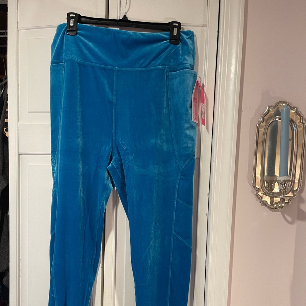 Lilly Pulitzer BNWT dark aqua velour leggings